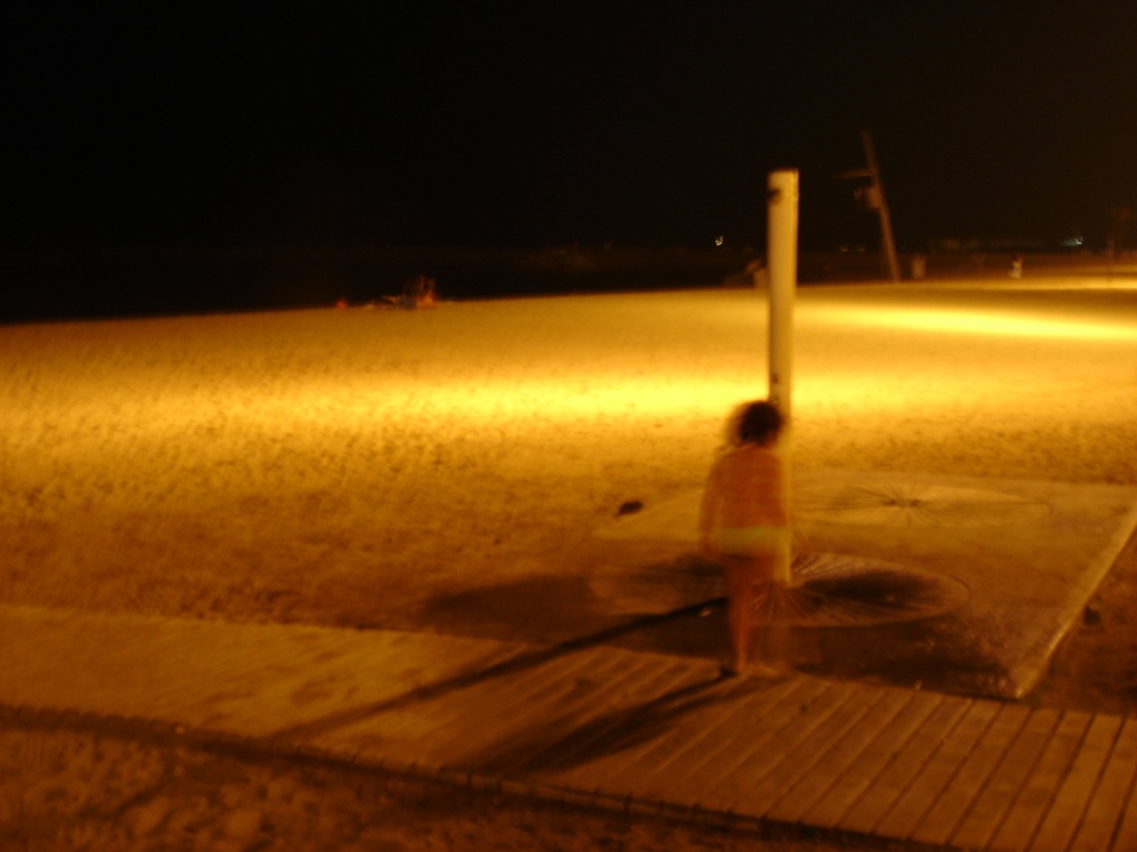 Beach at Night in Barcelone - October 2004