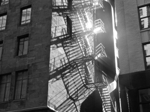 Emergency exit in the Sun - Chicago September 2009