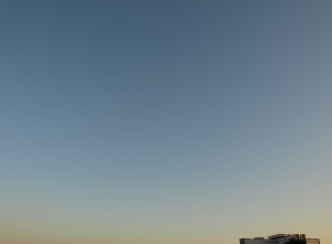 Blue skies and no airplanes - due to a volcanic ashcloud.... I never saw this before....